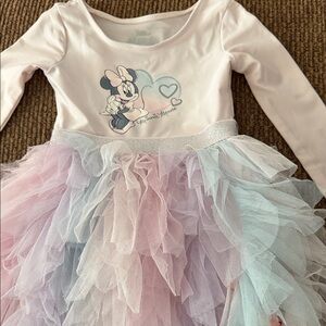 Disney Pastel Pink & Light Blue Minnie Tulle ballet dress with built in panty